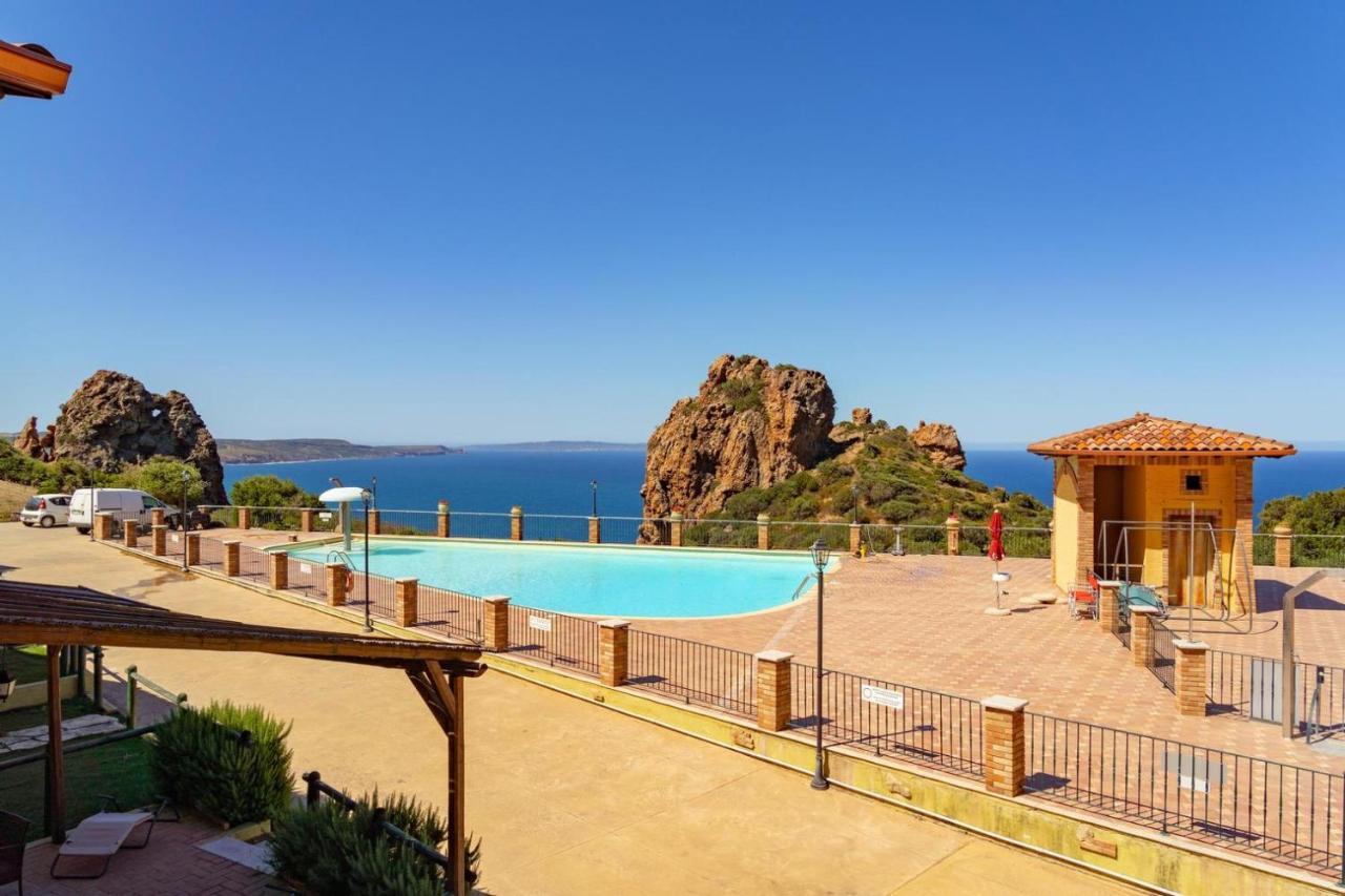 Villa L'Estasi Tanca Piras A Bordo Piscina Con Vista Mare à Nebida Extérieur photo
