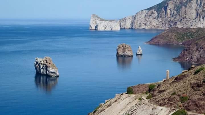 Villa L'Estasi Tanca Piras A Bordo Piscina Con Vista Mare à Nebida Extérieur photo
